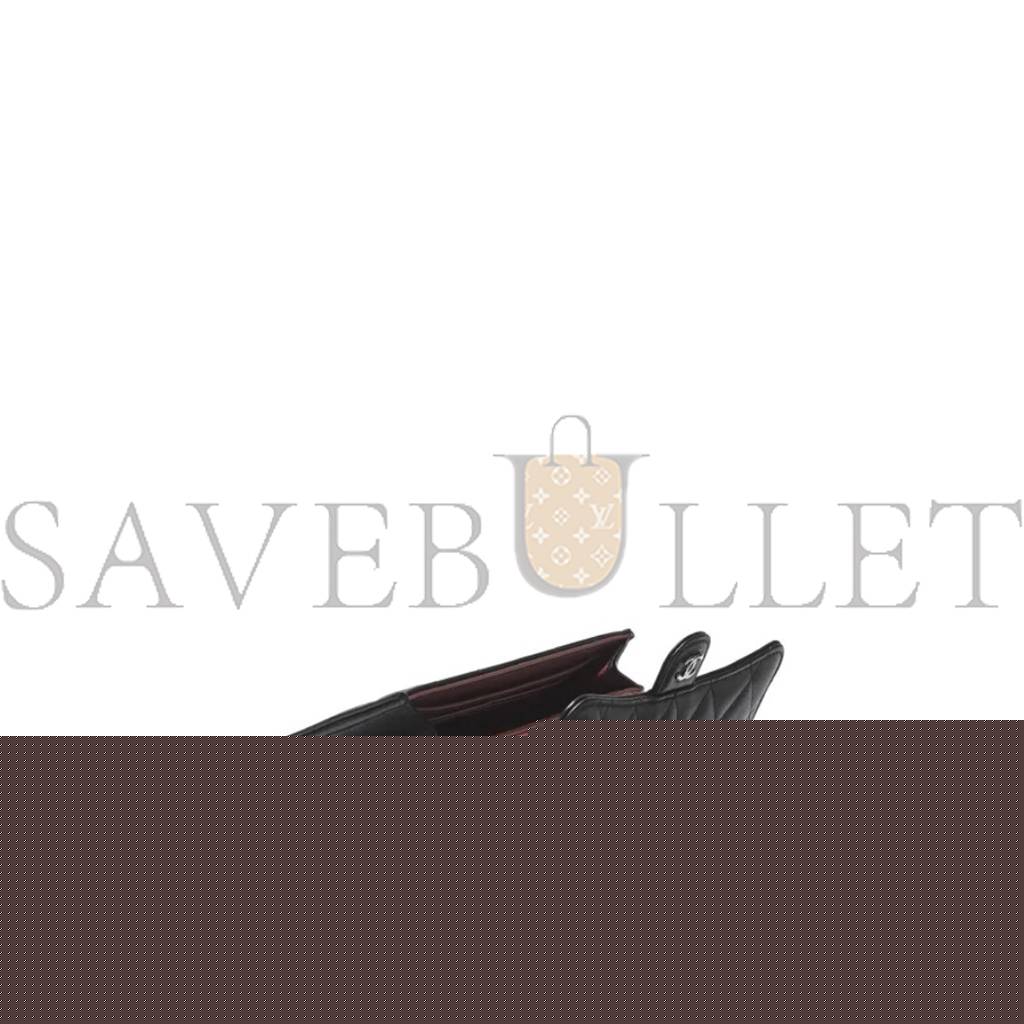 Ch*el classic long flap wallet silver hardware  ap0241 y01480 c3906 （19.5*10.5*3cm）